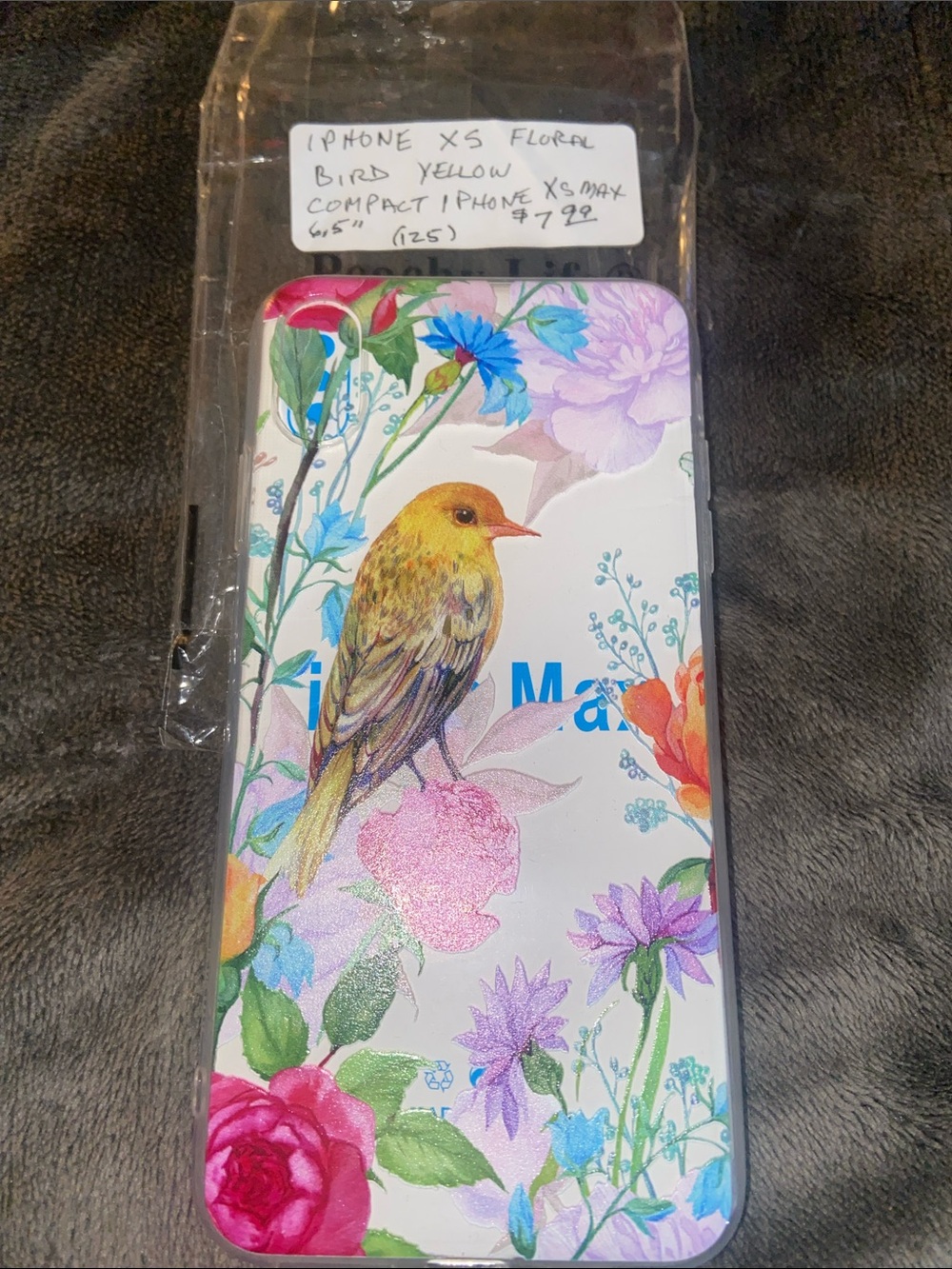 iPhone XS Yellow Bird Floral Phone Case for Women